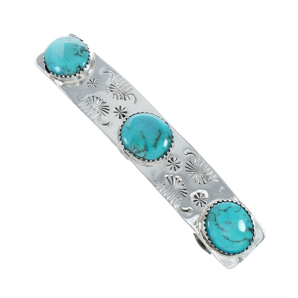 Sterling Silver Native American Navajo Hair Barrette TX10272